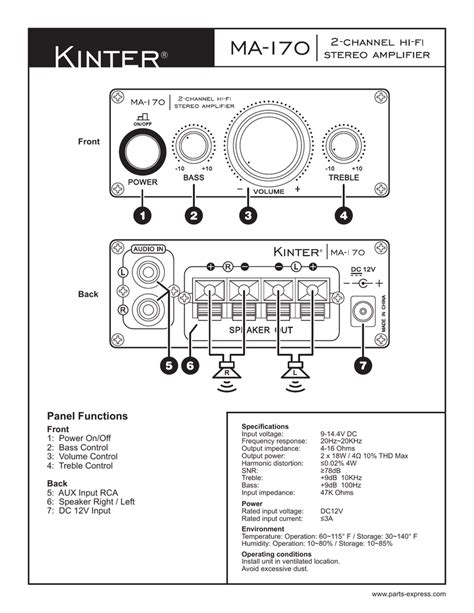 collegamento kinter 2 chanel ma 170|Kinter MA170+ 2.